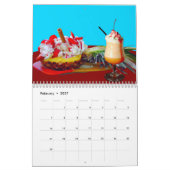Ananas en ijs met een fruitsmoothie kalender (Feb 2027)