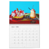 Ananas en ijs met een fruitsmoothie kalender (Mar 2026)