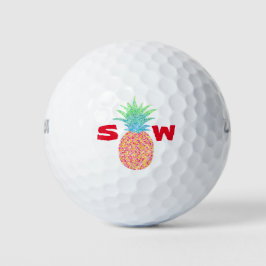 Ananas en Initialen Branded golfballen