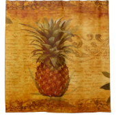 ananas- en kalligrafische kunst douchegordijn (Voorkant)