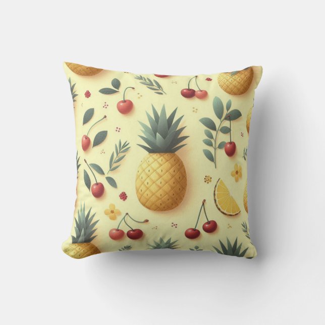 Ananas en kersen kussen (Voorkant)
