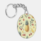 Ananas en kersen sleutelhanger (Voorkant Links)