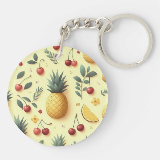 Ananas en kersen sleutelhanger (Achterkant)