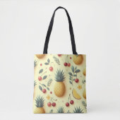 Ananas en kersen tote bag (Voorkant)