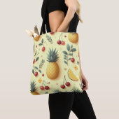Ananas en kersen tote bag (Dichtbij)