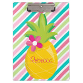  ananas en kleurrijke strepen klembord (Voorkant)