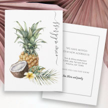 Ananas en Kokosnoot Tropisch Nieuw Adres