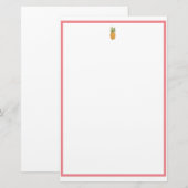 ananas en koraal briefpapier (Voorkant / Achterkant)