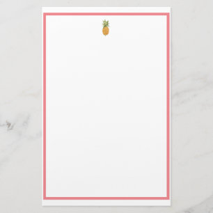 ananas en koraal briefpapier