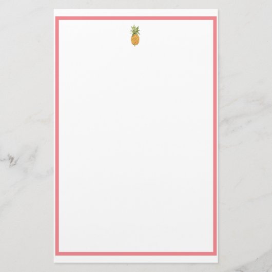 ananas en koraal briefpapier (Voorkant)