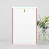 ananas en koraal briefpapier (Staand voorkant)