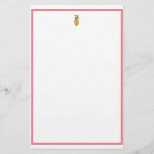 ananas en koraal briefpapier (Voorkant)