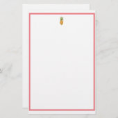 ananas en koraal briefpapier (Voorkant / Achterkant)