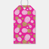 Ananas en madeliefje roze wit groen cadeau label cadeaulabel (Voorkant)