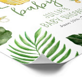 Ananas en Pacifiers Aloha Baby shower Green Poster (Hoek)