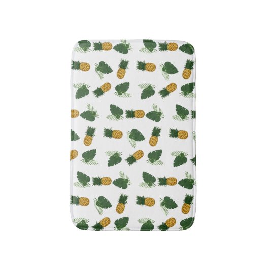 Ananas- en palmbladeren badmat (Voorkant Verticaal)