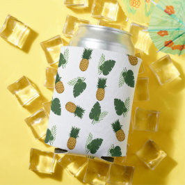 Ananas- en palmbladeren blikjeskoeler