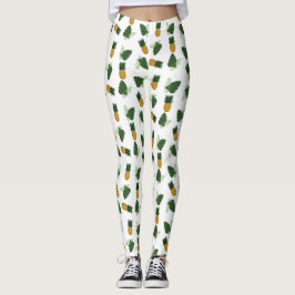 Ananas- en palmbladeren leggings