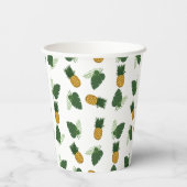 Ananas- en palmbladeren papieren bekers (Achterkant)