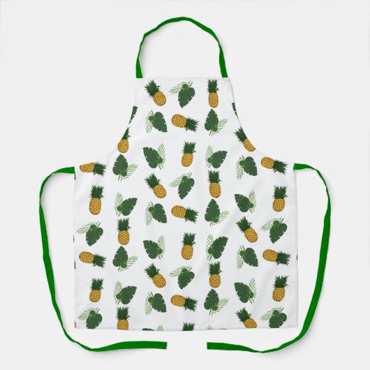 Ananas- en palmbladeren schort (Voorkant)