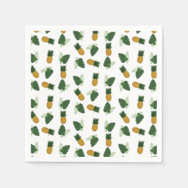 Ananas- en palmbladeren servet