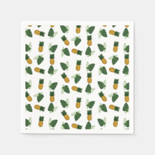 Ananas- en palmbladeren servet