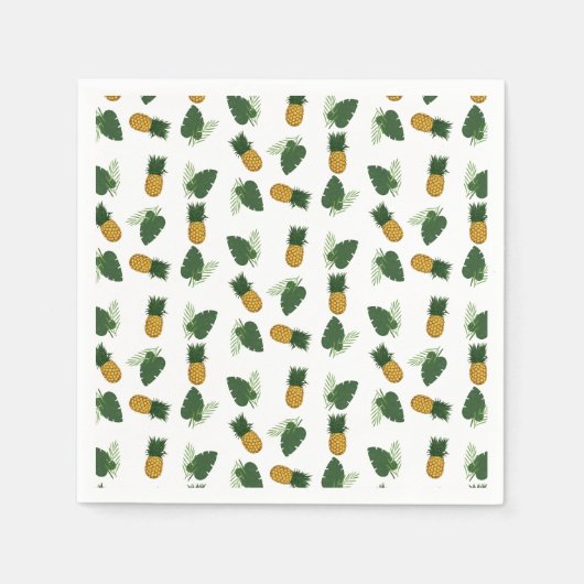 Ananas- en palmbladeren servet (Voorkant)