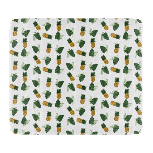 Ananas- en palmbladeren snijplank (Voorkant)