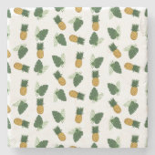 Ananas- en palmbladeren stenen onderzetter (Voorkant)