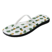 Ananas- en palmbladeren teenslippers (Schuin)