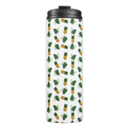 Ananas- en palmbladeren thermosbeker