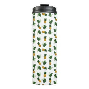 Ananas- en palmbladeren thermosbeker