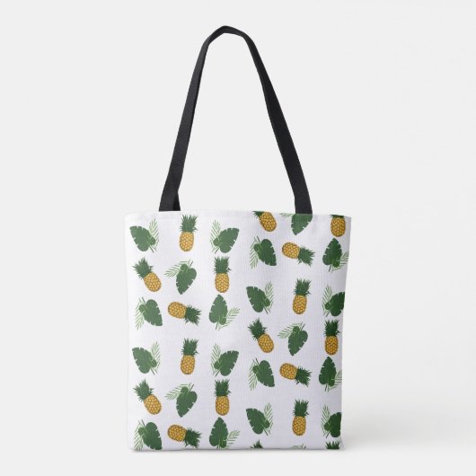 Ananas- en palmbladeren tote bag (Achterkant)