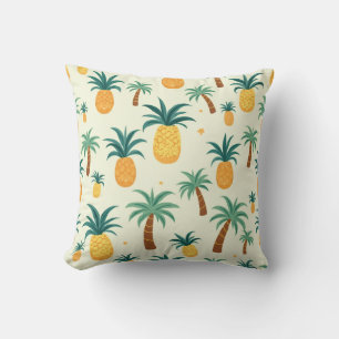 Ananas en palmboom patroon ontwerp kussen
