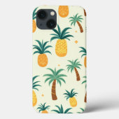 Ananas en palmboom patroonontwerp Iphone hoesjes (Achterkant)