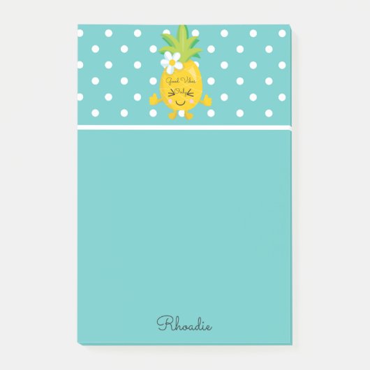 Ananas en Polka Dot Post-it® Notes (Voorkant)