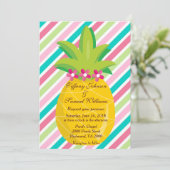 ananas en regenboogstripes kaart (Staand voorkant)