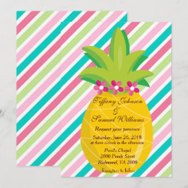 ananas en regenboogstripes kaart