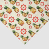 Ananas en Rode Floral afdrukken Tissuepapier (Detail)