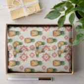 Ananas en Rode Floral afdrukken Tissuepapier (Geschenk)