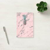 Ananas en roze marmer Modern Chic Trendy Post-it® Notes (Kantoor)