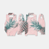 Ananas en roze marmer Moderne tropische afbeelding Bedankdoosjes (Uitgevouwen)