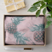Ananas en roze marmer Moderne tropische afbeelding Tissuepapier (Geschenk)