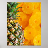 Ananas en snijdsels kleine anananassen poster (Voorkant)