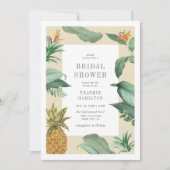 ananas en tropische bladeren Vrijgezellenfeest Kaart (Voorkant)