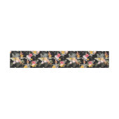 Ananas en tropische bloemen uitnodigingen wikkel (Vlak)