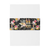 Ananas en tropische bloemen uitnodigingen wikkel (Achterkant Voorbeeld)