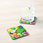 Ananas en tropische vruchten. Bestel nu Bier Onderzetter (Rechterzijde)