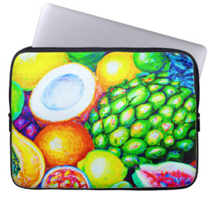 Ananas en tropische vruchten. Bestel nu Laptop Sleeve
