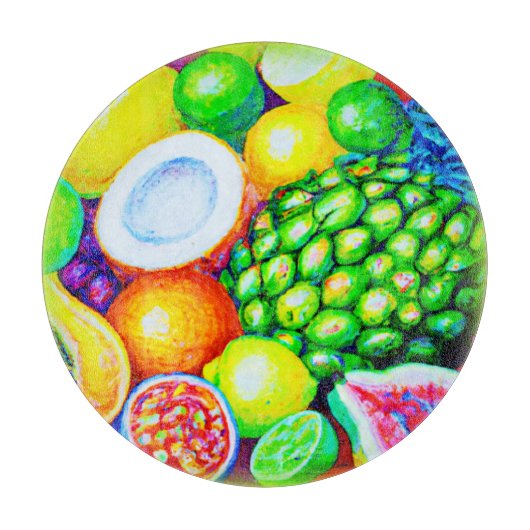 Ananas en tropische vruchten. Bestel nu Snijplank (Voorkant)